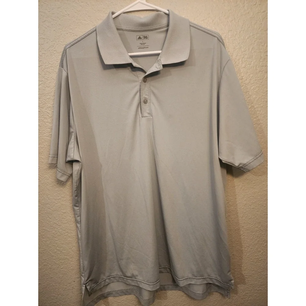 Adidas Golf Climalite Men's Large Light Blue Polo Shirt‎ Activewear Casual